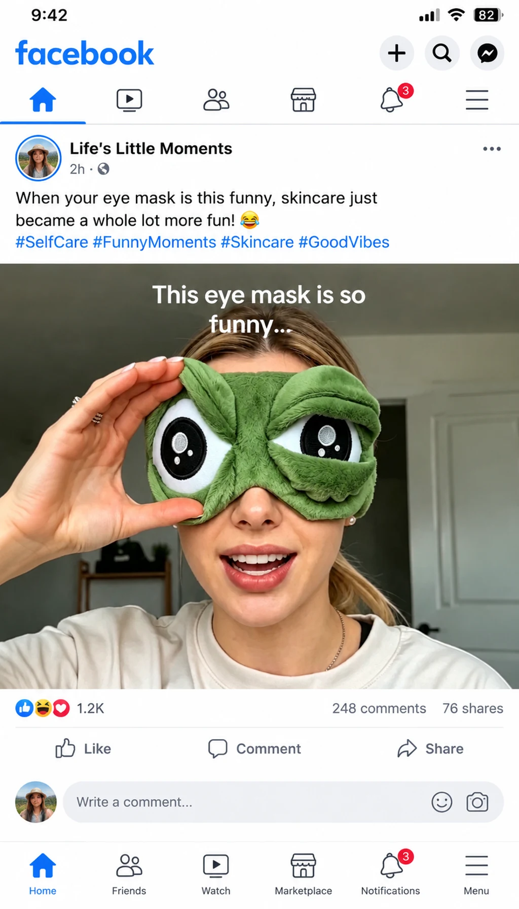 Facebook post generated from the Pavoflow campaign